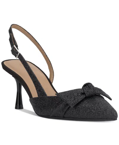On 34th Women's Gabrie Glitter Slingback Pumps, Created For Macy's In Black Glitter
