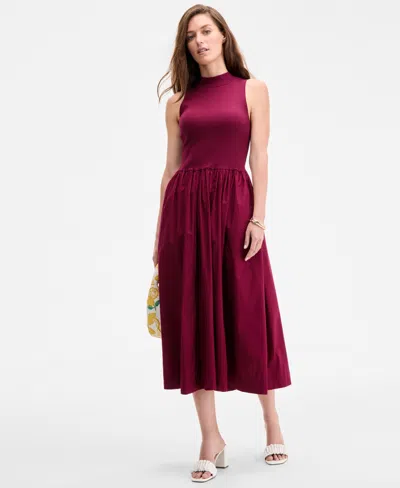 On 34th Women's High-neck Sleeveless Midi Dress, Exclusively At Macy's In Purple