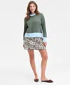 On 34th Women's High-neck Sweater, Macy's Exclusive In Green