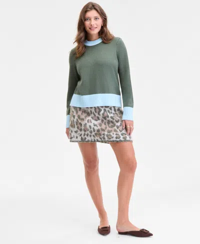 On 34th Women's High-neck Sweater, Macy's Exclusive In Green
