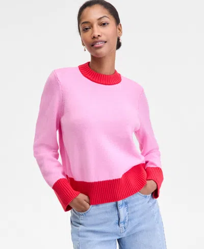 On 34th Women's High-neck Sweater, Macy's Exclusive In Pink