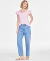 On 34th Women's High-rise Barrel-leg Jeans, Exclusively At Macy's In Vintage Medium