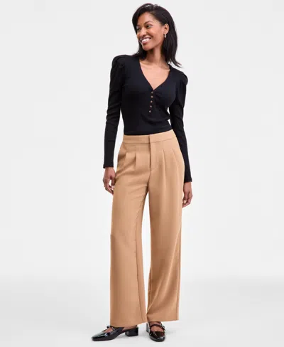 On 34th Women's High-rise Crepette Trouser Pants, Macy's Exclusive In Brown