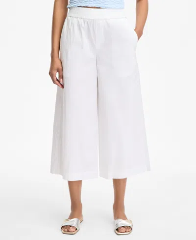 On 34th Women's High-rise Cropped Wide-leg Pants, Exclusively At Macy's In White