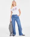 On 34th Women's High Rise Utility Cargo Jeans, Created For Macy's In Tinted Dark