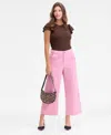 On 34th Women's High-rise Wide-leg Chino Pants, Macy's Exclusive In Pink