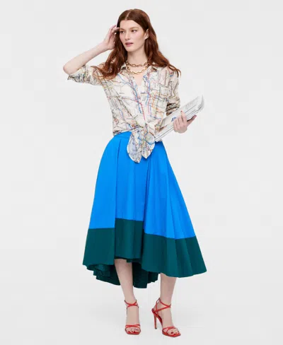On 34th Women's High-low Contrast-hem Full Skirt, Macy's Exclusive- Molly Rogers Capsule Collection In Multi