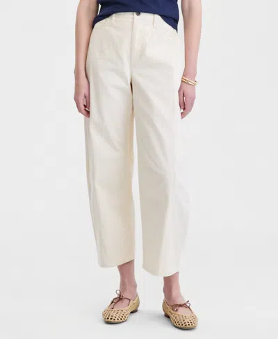 On 34th Women's High-rise Twill Barrel-leg Pants, Macy's Exclusive In Neutral