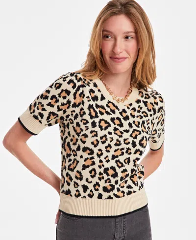 On 34th Women's Puffed-sleeve Sweater, Exclusively At Macy's In Sunset Nude