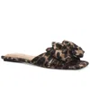 On 34th Women's Jazminn Bow Slip-on Slide Flat Sandals, Created For Macy's In Leopard