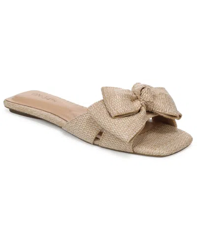 On 34th Women's Jazminn Bow Slip-on Slide Flat Sandals, Created For Macy's In Brown