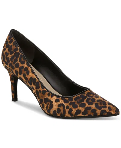 On 34th Women's Jeules Pointed-toe Slip-on Pumps, Created For Macy's In Leopard Micro