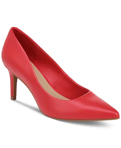 On 34th Women's Jeules Pointed-toe Slip-on Pumps, Created For Macy's In Red Smooth