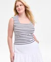 On 34th Women's Knit Scoop-neck Raglan-cap-sleeve Top, Exclusively At Macy's In White
