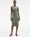 On 34th Women's Knot-front Knit Midi Dress, Exclusively At Macy's In Green