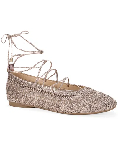 On 34th Women's Lace Up Round Toe Flats, Macy's Exclusive In Gold