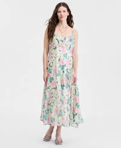On 34th Women's Lena Lotus Printed Chiffon Ruffled Maxi Dress, Macy's Exclusive In Multi