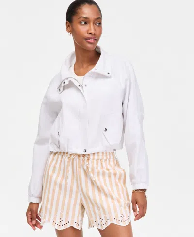 On 34th Women's Linen-blend Utility Jacket , Macy's Exclusive In Multi