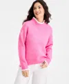 On 34th Women's Long-sleeve Mock-neck Sweater, Macy's Exclusive In Pink
