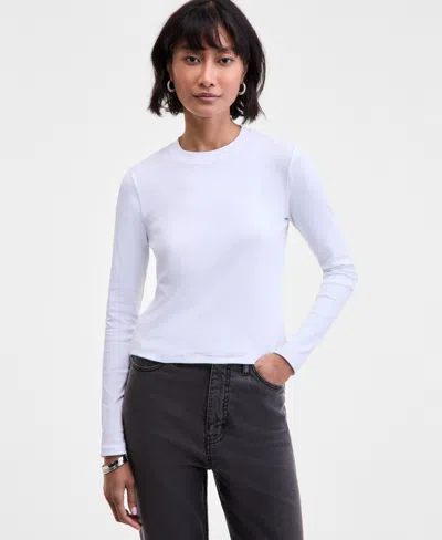 On 34th Women's Long-sleeve Top, Macy's Exclusive In White