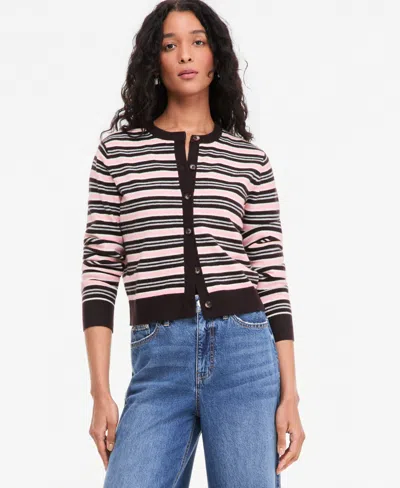 On 34th Women's Long-sleeve Crewneck Cardigan, Macy's Exclusive In Black