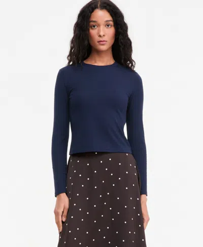 On 34th Women's Long-sleeve Top, Macy's Exclusive In Blue