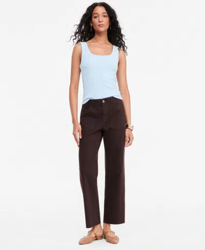 On 34th Women's L-pocket Straight-leg Utility Pants, Macy's Exclusive In Ganache
