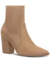 On 34th Lydiaa Womens Zipper Faux Suede Booties In Camel Micro