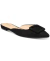 On 34th Women's Mabel Buckle Mules, Created For Macy's In Black Micro