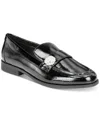 On 34th Women's Marey Loafers, Created For Macy's In Black Crinkle Patent