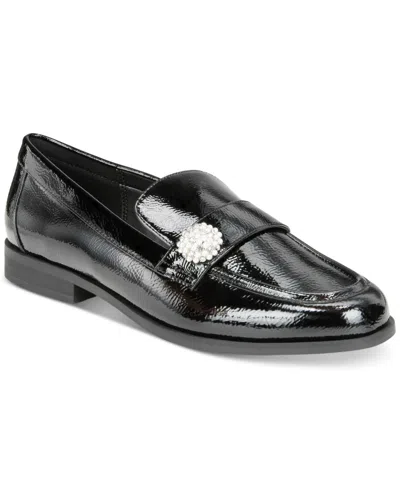 On 34th Women's Marey Loafers, Created For Macy's In Black Crinkle Patent