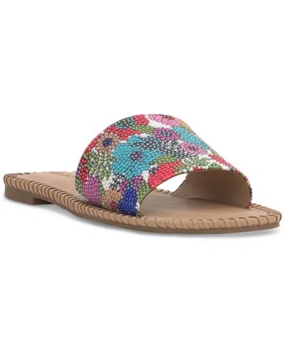 On 34th Women's Mavise Beaded Flat Sandals, Created For Macy's In Floral Multi Beaded