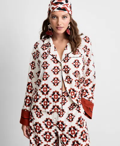 On 34th Women's Medallion-print Shirt, Macy's Exclusive In Red