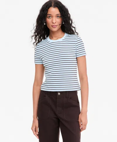 On 34th Women's Meet And Greet Short-sleeve T-shirt, Macy's Exclusive In Baby Blue Combo