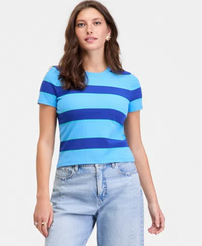 On 34th Women's Meet And Greet Short-sleeve T-shirt, Macy's Exclusive In Blue Combo