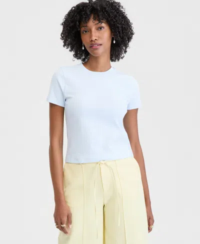 On 34th Women's Meet And Greet Short-sleeve T-shirt, Macy's Exclusive In Diamond Blue