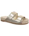 On 34th Women's Milaa Buckled Footbed Sandals, Created For Macy's In Light Gold Smooth