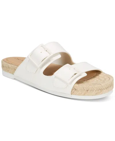 On 34th Women's Milaa Buckled Footbed Sandals, Created For Macy's In White Smooth
