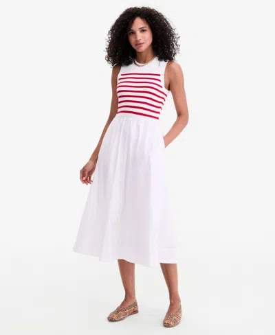 On 34th Women's Mixed-media Sweater Midi Dress, Macy's Exclusive In White