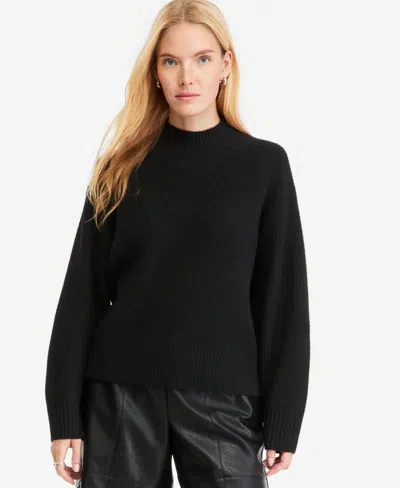 On 34th Women's Mock-neck Relaxed Barrel Sleeve Sweater, Macy's Exclusive In Black