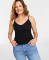 On 34th Women's Modal Camisole, Created For Macy's In Deep Black