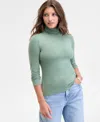 On 34th Women's Modal Long Sleeve Turtleneck, Created For Macy's In Green
