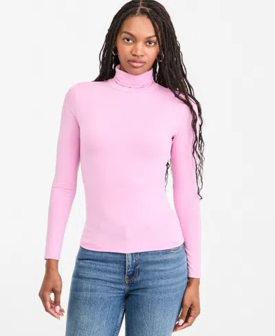 On 34th Women's Modal Long Sleeve Turtleneck, Created For Macy's In Lavender Suede