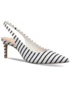 On 34th Women's Monikaa Slingback Pumps, Exclusively At Macy's In Navy Stripe