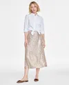 On 34th Women's Multi Sequin Midi Skirt, Created For Macy's In Naked Clay