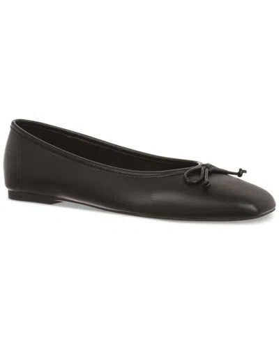 On 34th Naomiep Womens Faux Leather Slip On Ballet Flats In Black Smooth