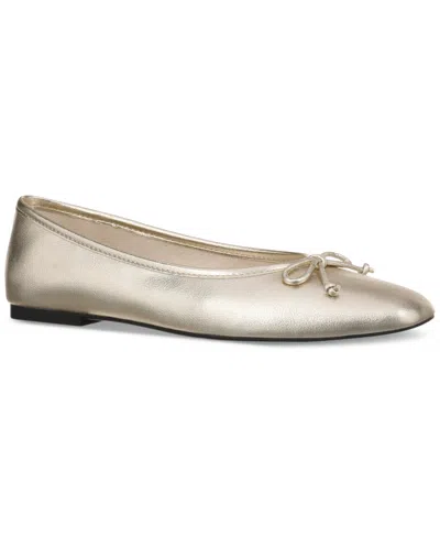 On 34th Women's Naomie Ballet Flats, Created For Macy's In Gold Smooth