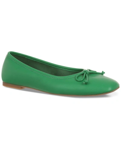 On 34th Women's Naomie Ballet Flats, Created For Macy's In Green Smooth