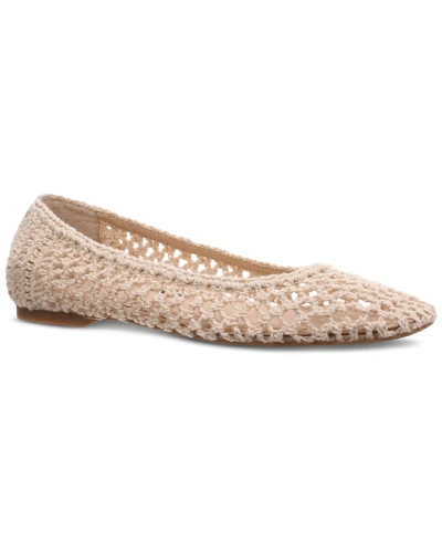 On 34th Women's Naomie Ballet Flats, Created For Macy's In Natural Crochet