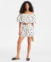 On 34th Women's Off Shoulder Bubble Top, Macy's Exclusive In Multi